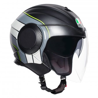 Jet AGV Orbyt Brera Nero Opaco Grigio Giallo