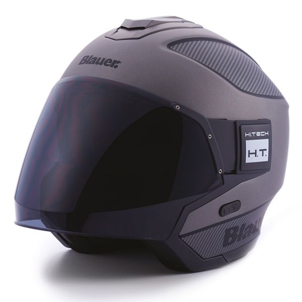 Casco Moto Blauer Solo Titanium Carbon Matt Black in Stock | iCasque.it