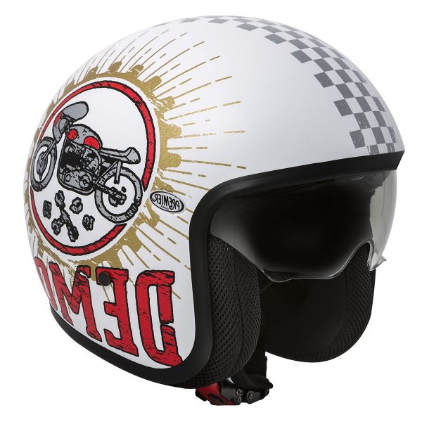 Casco Moto Premier Vintage Bianco Opaco SD8BM in Stock | iCasque.it