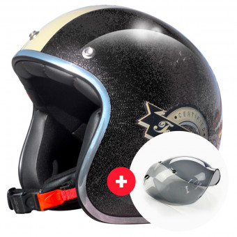 Jet Torx Wyatt Famous Glitter Nero + Visiera Wyatt Bubble 3 Pressioni