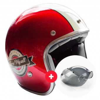Jet Torx Wyatt Famous Glitter Rosso + Visiera Wyatt Bubble 3 Pressioni