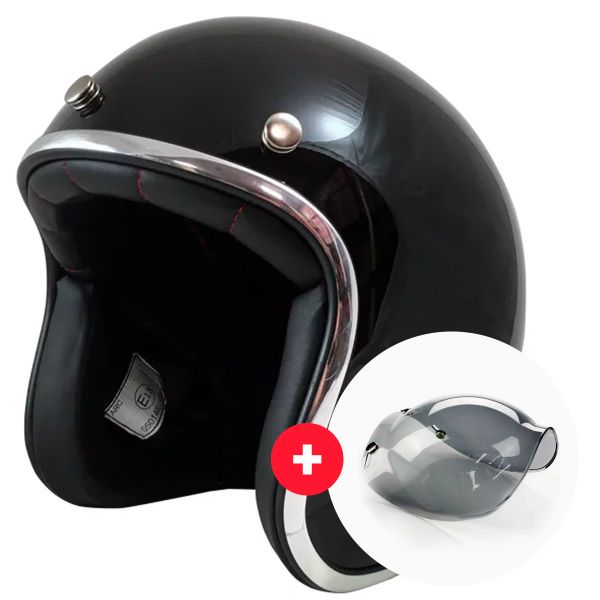 Pack Casco Moto + Visiera : Torx Wyatt Nero + Visiera Wyatt Bubble 3  Pressioni | iCasque.it
