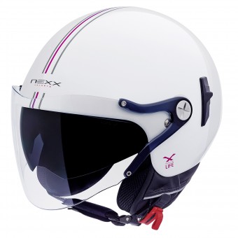 Casque Jet Nexx X60 Vision Flex Bastille Bianco Rosa Casque Jet Nexx X60 Vision Flex Bastille Bianco Rosa