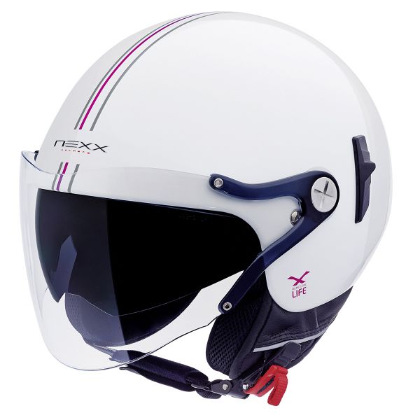 Jet Nexx X60 Vision Flex Bastille Bianco Rosa