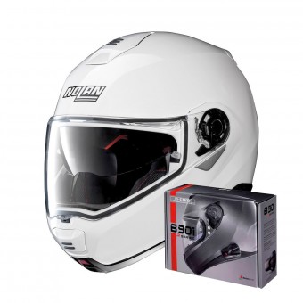 Modulare Apribile Nolan N100 5 Classic N-Com Metal White 5