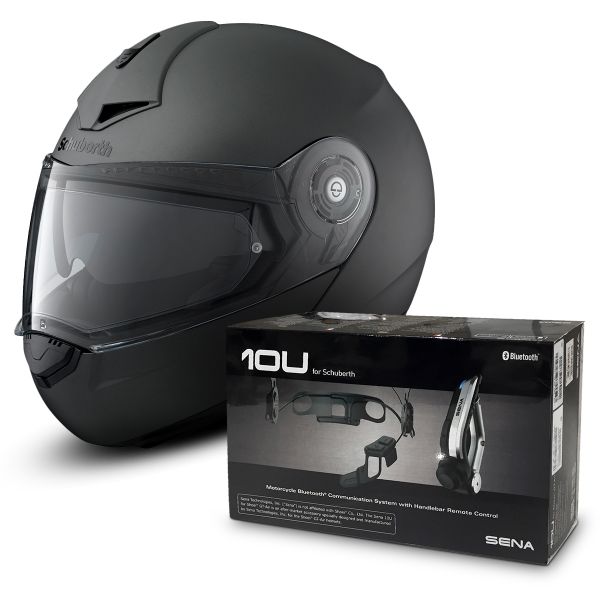 Modulare Apribile Schuberth C3 Pro Amsterdam Antracite Opaco + Sena 10U Bluetooth Kit