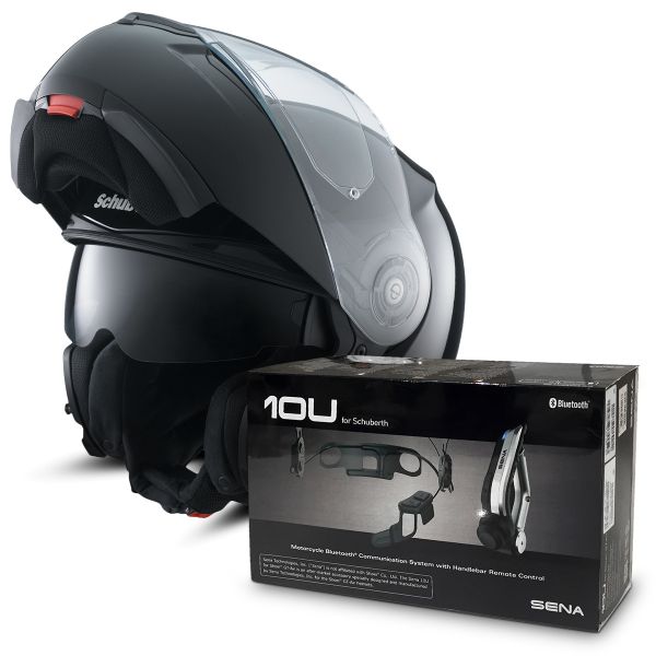Modulare Apribile Schuberth C3 Pro Nero + Sena 10U Bluetooth Kit