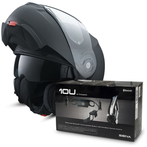 Modulare Apribile Schuberth C3 Pro Nero Opaco + Sena 10U Bluetooth Kit