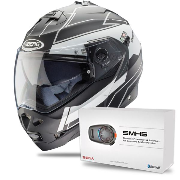 Modulare Apribile Caberg Duke II Gravity Matt Black White