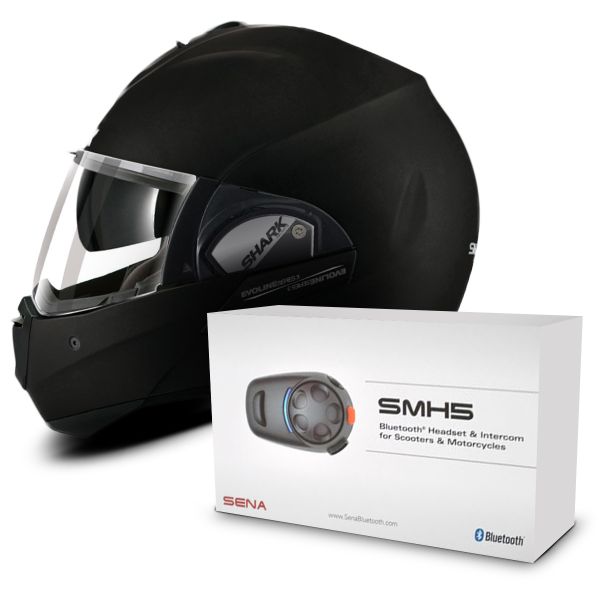 Modulare Apribile Shark Evoline Serie 3 Fusion Opaco KMA + Sharktooth Bluetooth Kit