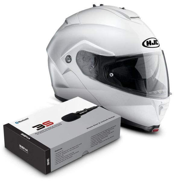 Modulare Apribile HJC IS-MAX II Blanco + Sena 3S Bluetooth Kit