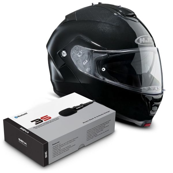 Modulare Apribile HJC IS-MAX II Nero + Sena 3S Bluetooth Kit