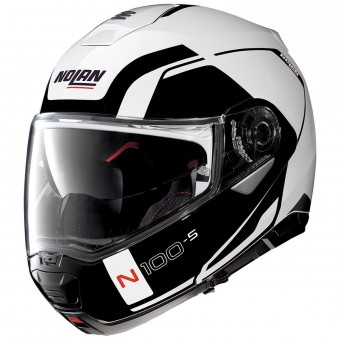 Casque Modulare Apribile Nolan N100 5 Consistency N-Com Metal White 19 Casque Modulare Apribile Nolan N100 5 Consistency N-Com Metal White 19