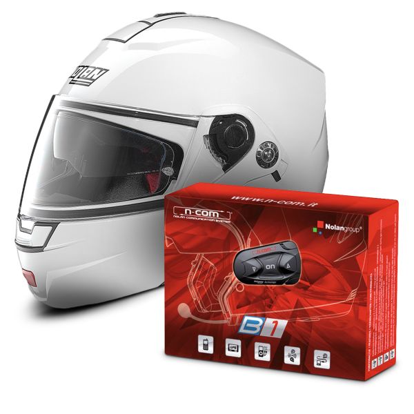 Casco Moto Nolan N91 Evo Classic N-Com White 5 pronto per l'invio |  iCasque.it