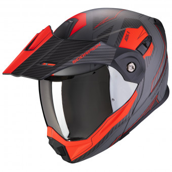 Scorpion ADX-1 Tucson Cement Gray Matt Red + Kit Bluetooth Sena SMH5
