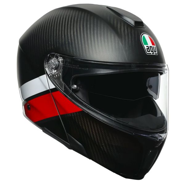 Modulare Apribile AGV Sportmodular Layer Carbon Red White