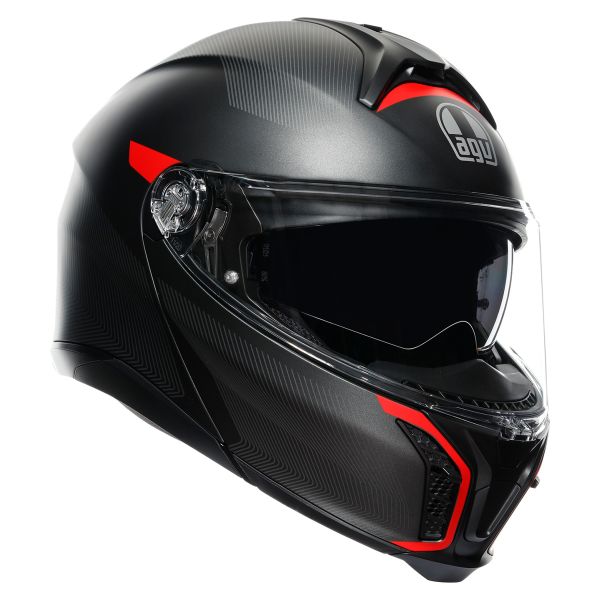 Modulare Apribile AGV Tourmodular Frequency Matt Gunmetal Red