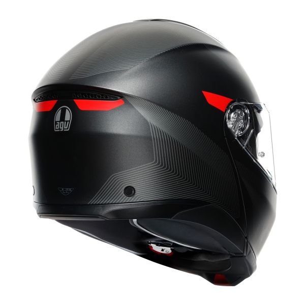 AGV Tourmodular Frequency Matt Gunmetal Red