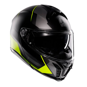 Casque Modulare Apribile AGV Tourmodular Perception Nero Grigio Giallo Fluo Casque Modulare Apribile AGV Tourmodular Perception Nero Grigio Giallo Fluo
