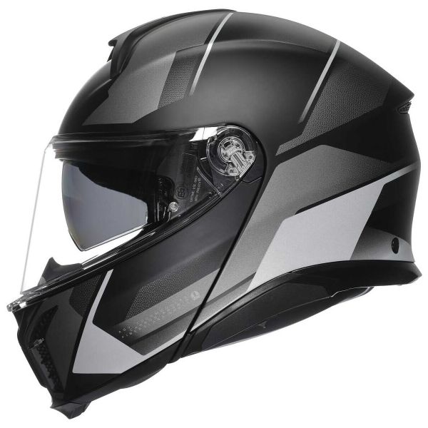 AGV Tourmodular Perception Matt Black Silver