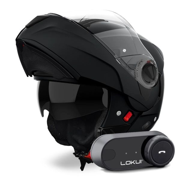 Modulare Apribile Airoh Specktre Color Black Matt + Kit Bluetooth Lokui K30