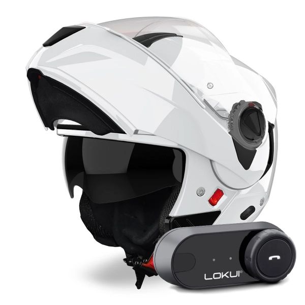 Modulare Apribile Airoh Specktre Color White + Kit Bluetooth Lokui K30 Modulare Apribile Airoh Specktre Color White + Kit Bluetooth Lokui K30