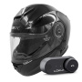 Casque Modulare Apribile Everone M72R Shiny Black + Kit Bluetooth Lokui K30