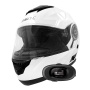 Casque Modulare Apribile Everone M72R Shiny White + Kit bluetooth 5R Lite