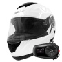 Casque Modulare Apribile Everone M72R Shiny White + Kit Bluetooth 5S Solo