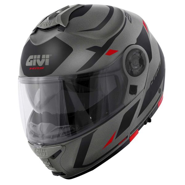 Modulare Apribile Givi X.21 Evo F Number Matt Titanium Black Red