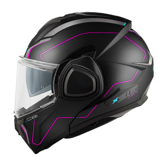 Givi X36 Fiber Pulse Nero opaco Argento Fucsia