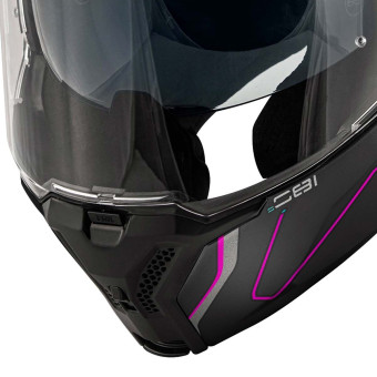Givi X36 Fiber Pulse Nero opaco Argento Fucsia