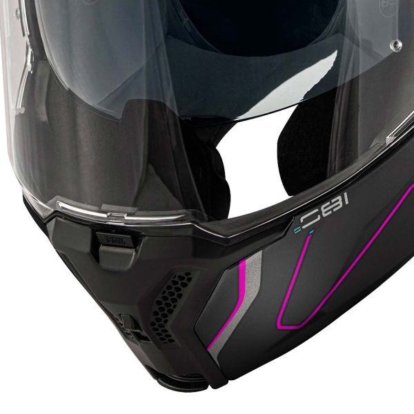 Givi X36 Fiber Pulse Nero opaco Argento Fucsia