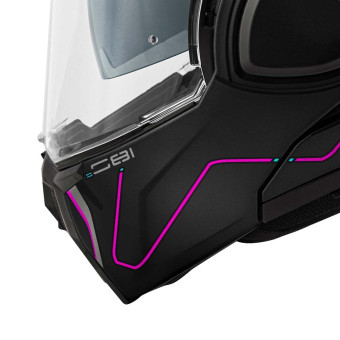Givi X36 Fiber Pulse Nero opaco Argento Fucsia