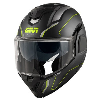 Modulare Apribile Givi X36 Fiber Pulse Nero opaco Argento giallo