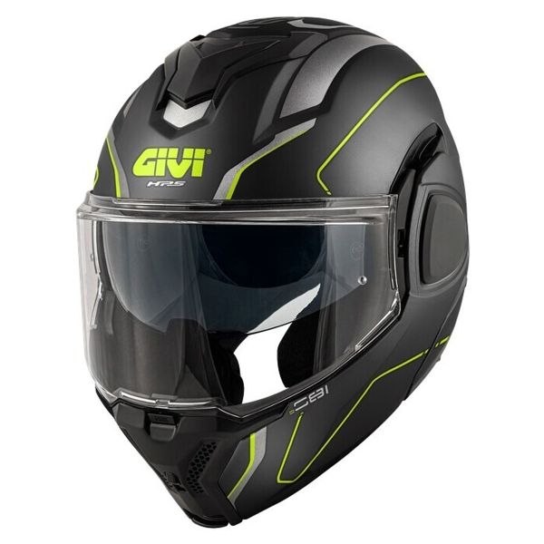 Modulare Apribile Givi X36 Fiber Pulse Nero opaco Argento giallo