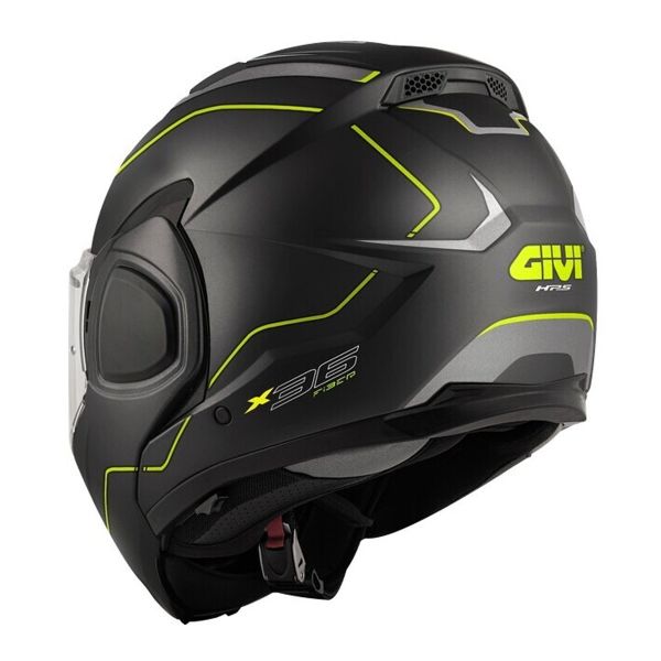 Givi X36 Fiber Pulse Nero opaco Argento giallo