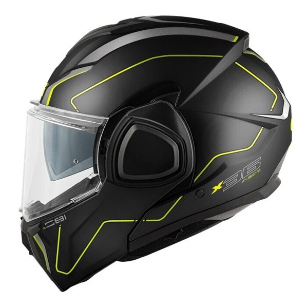 Givi X36 Fiber Pulse Nero opaco Argento giallo