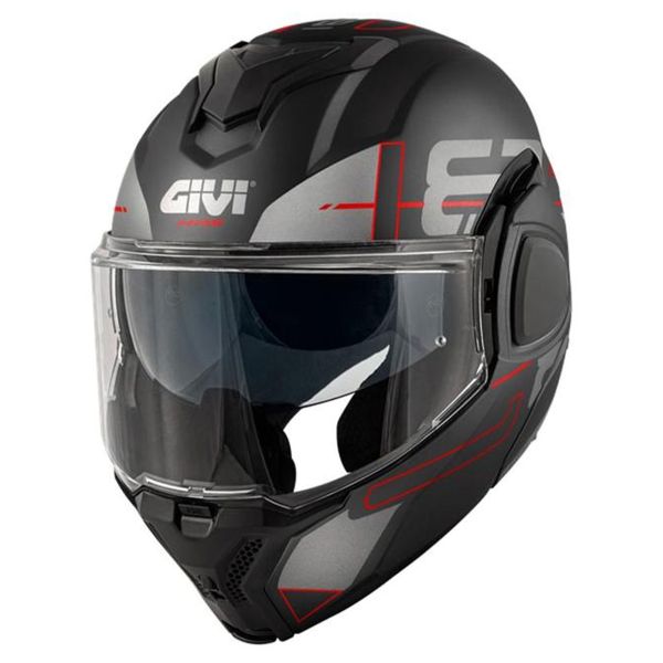 Modulare Apribile Givi X36 Vertigo Matt Black Red