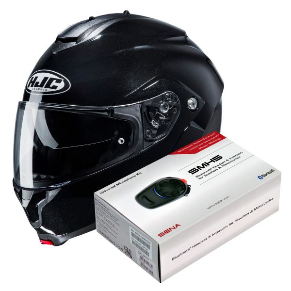 Modulare Apribile HJC C91 Metal Black + Kit Bluetooth SMH5 Solo