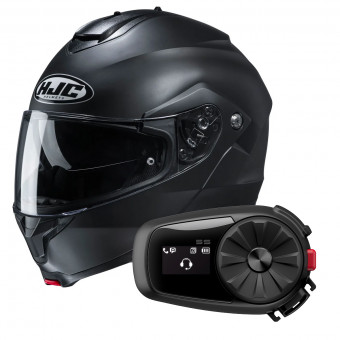 Modulare Apribile HJC C91 Semi Flat Black + Kit Bluetooth 5S Solo