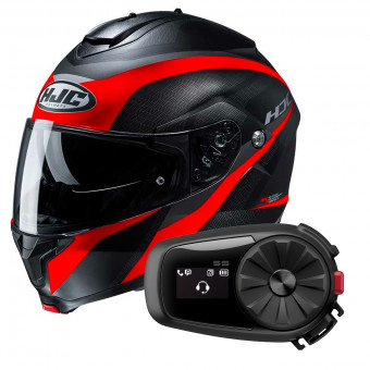 Modulare Apribile HJC C91 Taly MC1SF + Kit Bluetooth 5S Solo