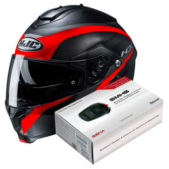Modulare Apribile HJC C91 Taly MC1SF + Kit Bluetooth SMH5 Solo