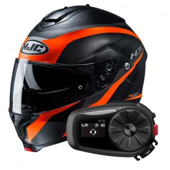 Modulare Apribile HJC C91 Taly MC7SF + Kit Bluetooth 5S Solo