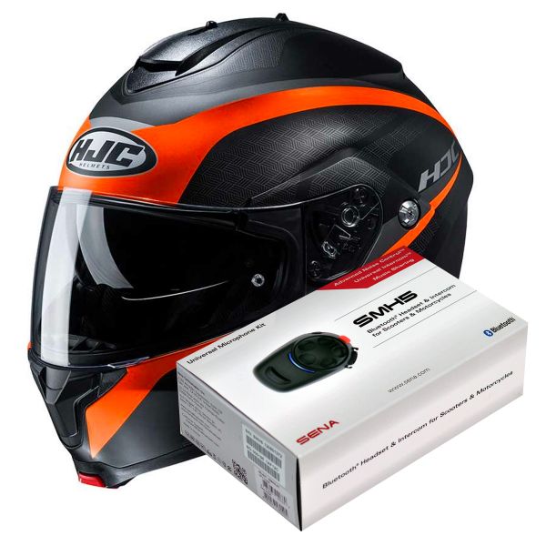 Modulare Apribile HJC C91 Taly MC7SF + Kit Bluetooth SMH5 Solo