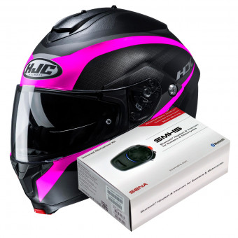 Modulare Apribile HJC C91 Taly MC8SF + Kit Bluetooth SMH5 Solo