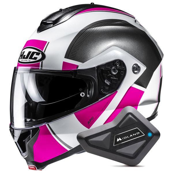 Modulare Apribile HJC C91N Jyn MC8 + Kit Bluetooth BT Mini