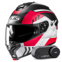 Casque Modulare Apribile HJC C91N Kaon MC1SF + Kit Bluetooth Lokui K30