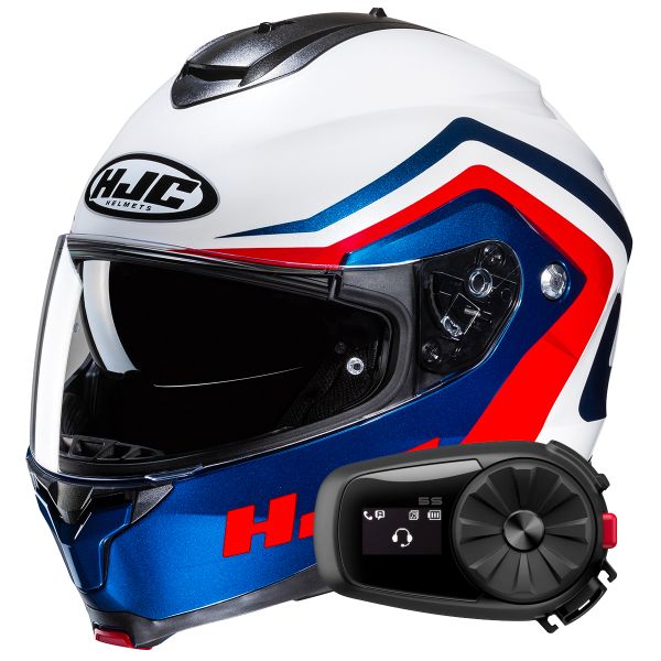 Modulare Apribile HJC C91N Nepos MC21 + Kit Bluetooth 5S Solo