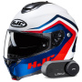Casque Modulare Apribile HJC C91N Nepos MC21 + Kit Bluetooth Lokui K30